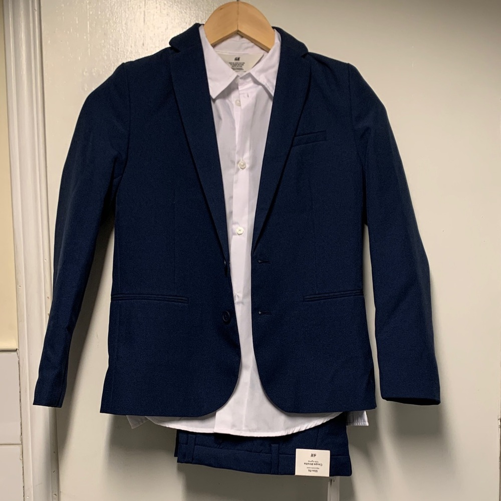 H&M Navy Kids Suit with Shirt